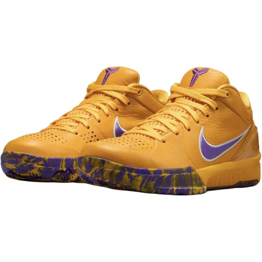 Кроссовки для баскетбола Nike Zoom Kobe 4 Баскетбольные кроссовки Желто-фиолетовый Детский - изображение 3