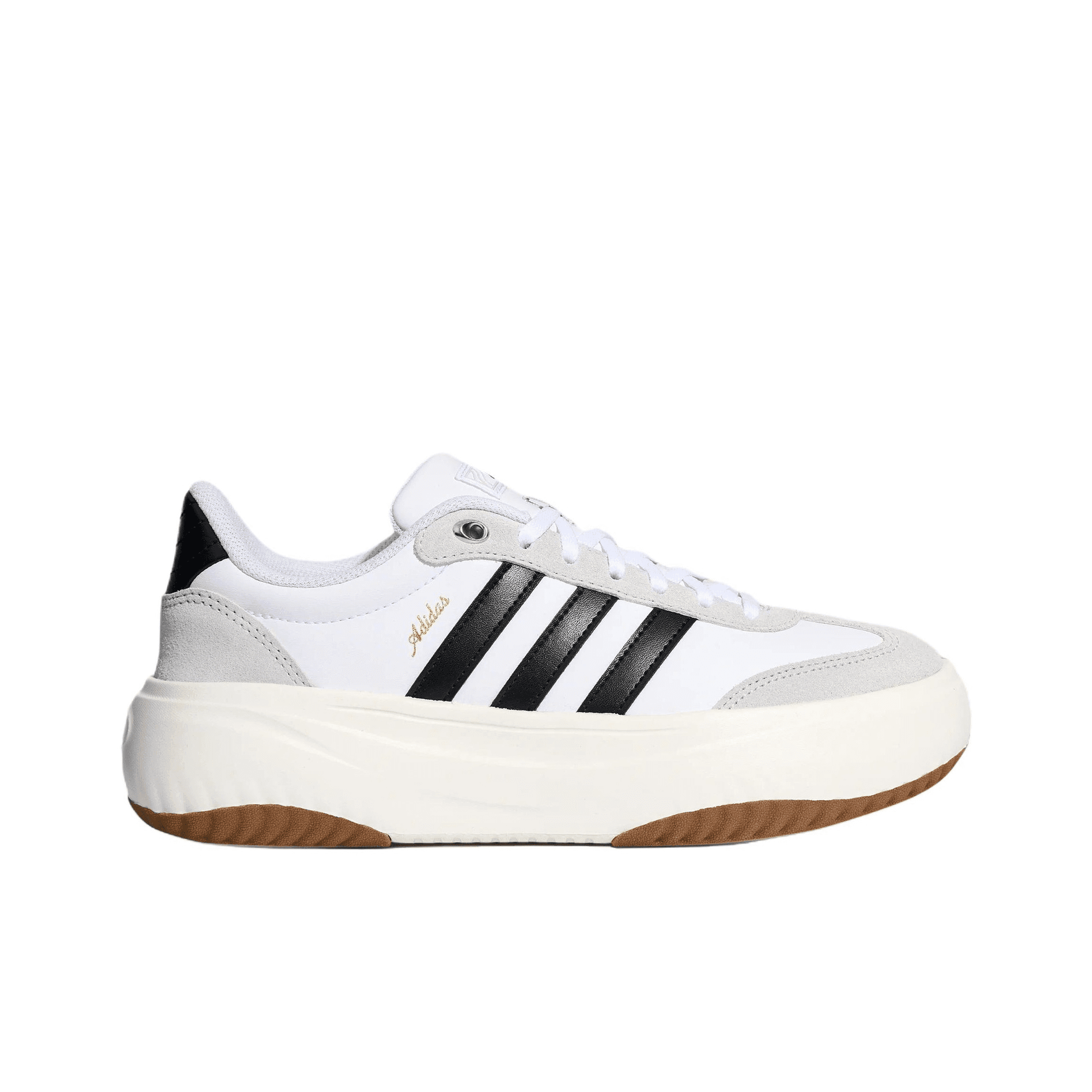 Кроссовки Adidas FLARE PLATFORM Антискользящий Лоу-топы Кеды немецкой армии (GAT) Women's White Черный - изображение 2