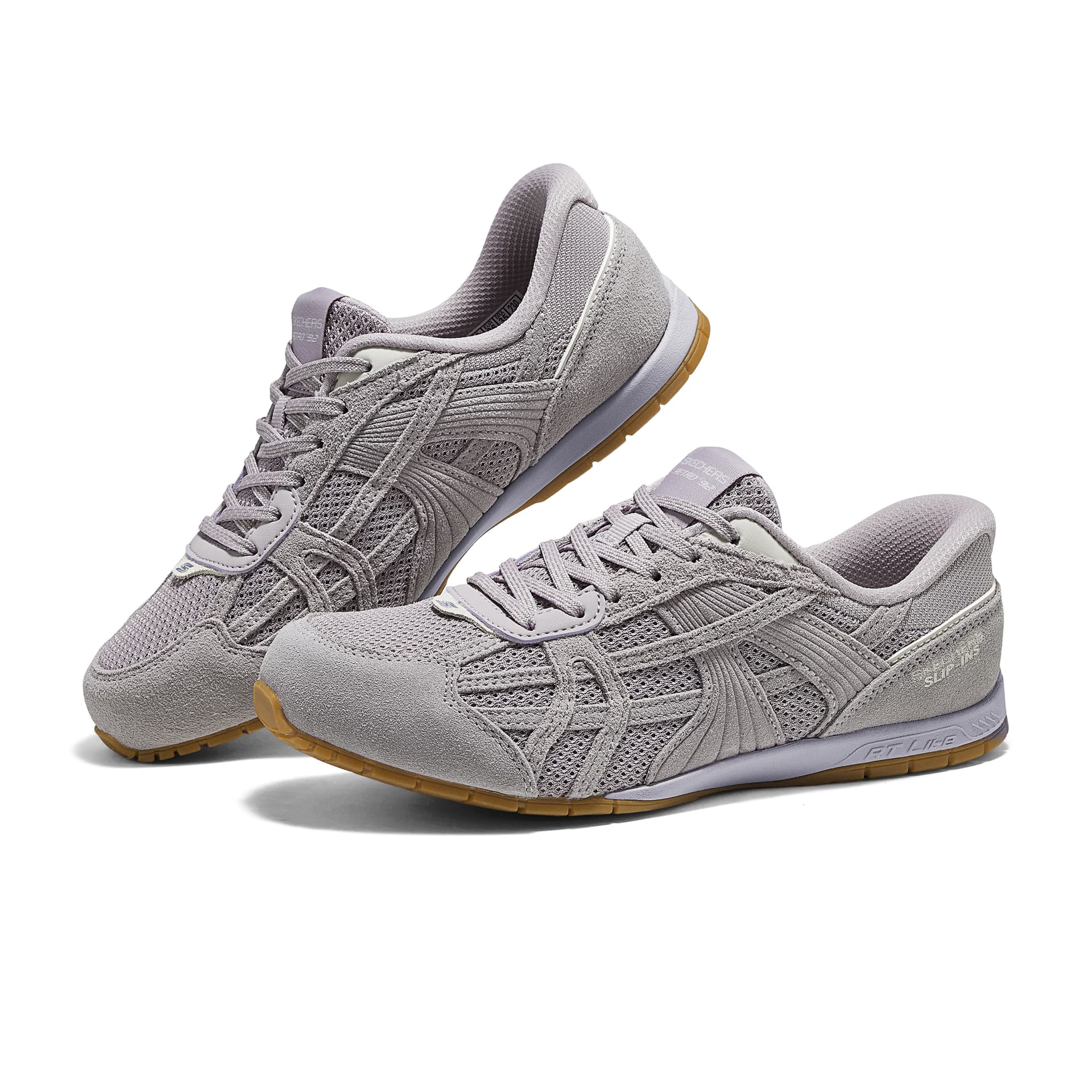 Кроссовки Skechers SPORT ACTIVE German Army Trainers Low Top Серый Лаванда Женские - изображение 6