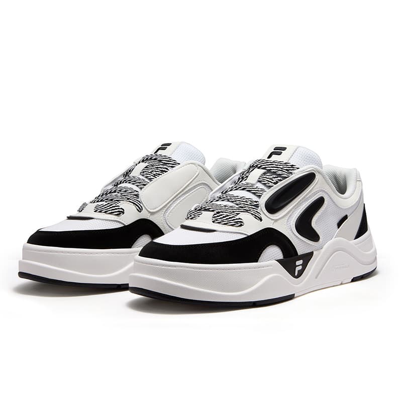 Кроссовки FILA FUSION 50 50 Кеды для скейтбординга Low Топ Черный Белый Средний белый Мужской - изображение 3
