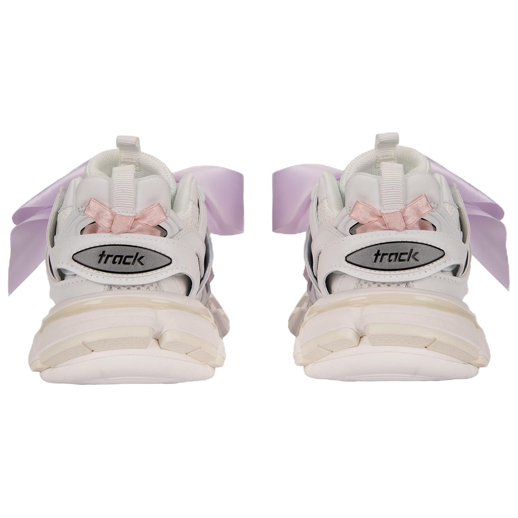 Кроссовки Balenciaga Track Low Top массивные кроссовки женские белые и розовые и красные - изображение 4