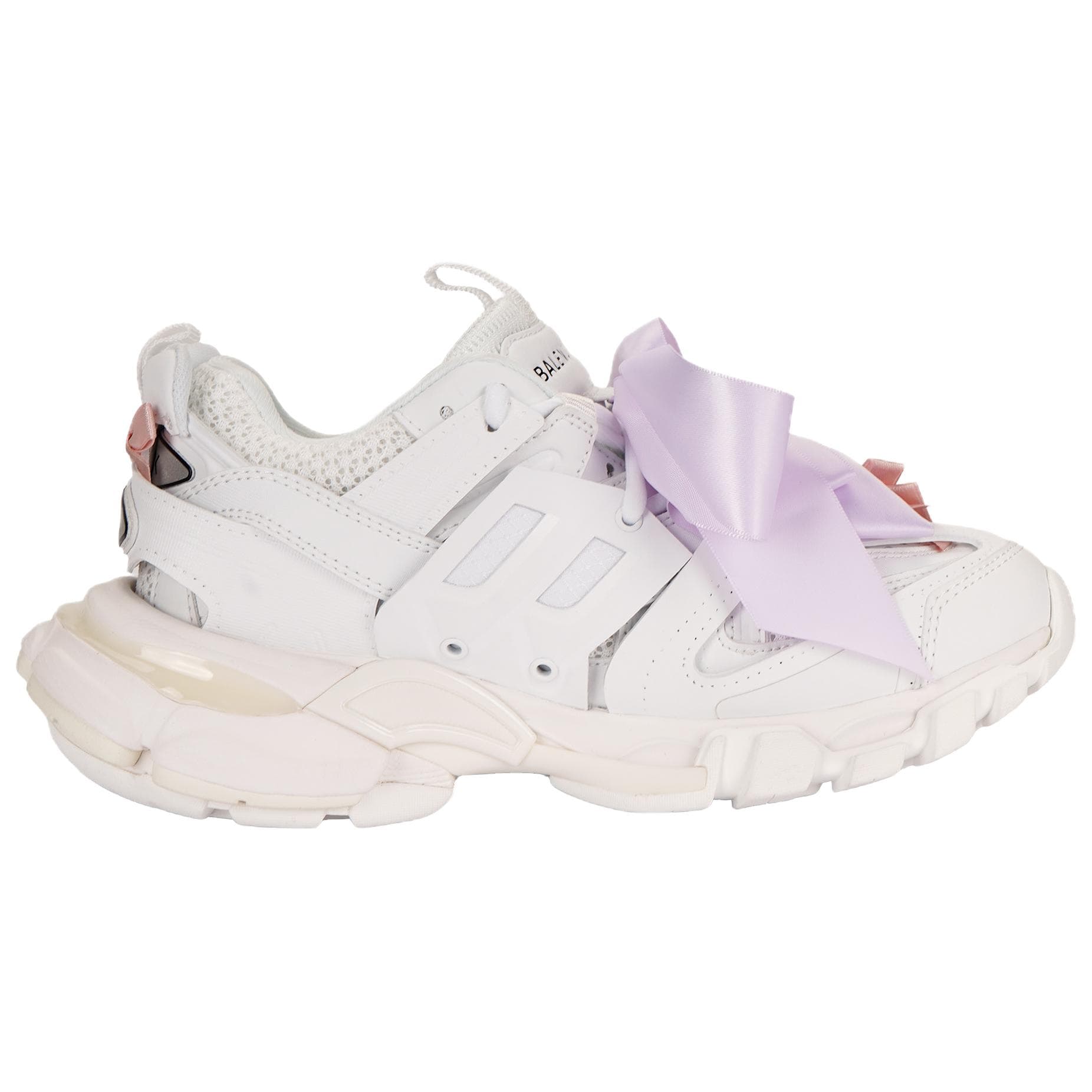 Кроссовки Balenciaga Track Low Top массивные кроссовки женские белые и розовые и красные - изображение 2