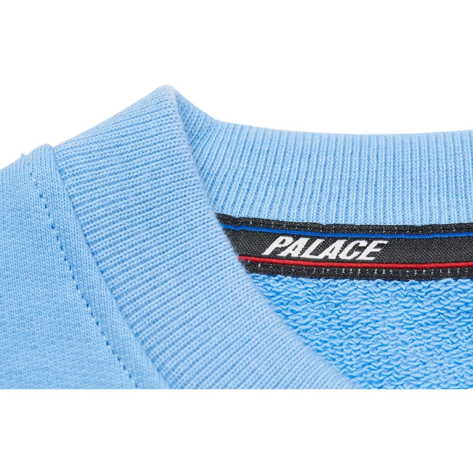 Худи PALACE SS23 Basically A Crew Flexy Blue - изображение 3