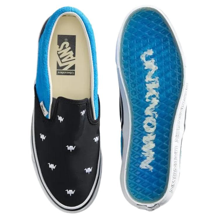 Кроссовки Vans LX Classic Slip On 98 Кеды для скейтбординга Low Топ Чёрно-синий Унисекс - изображение 4