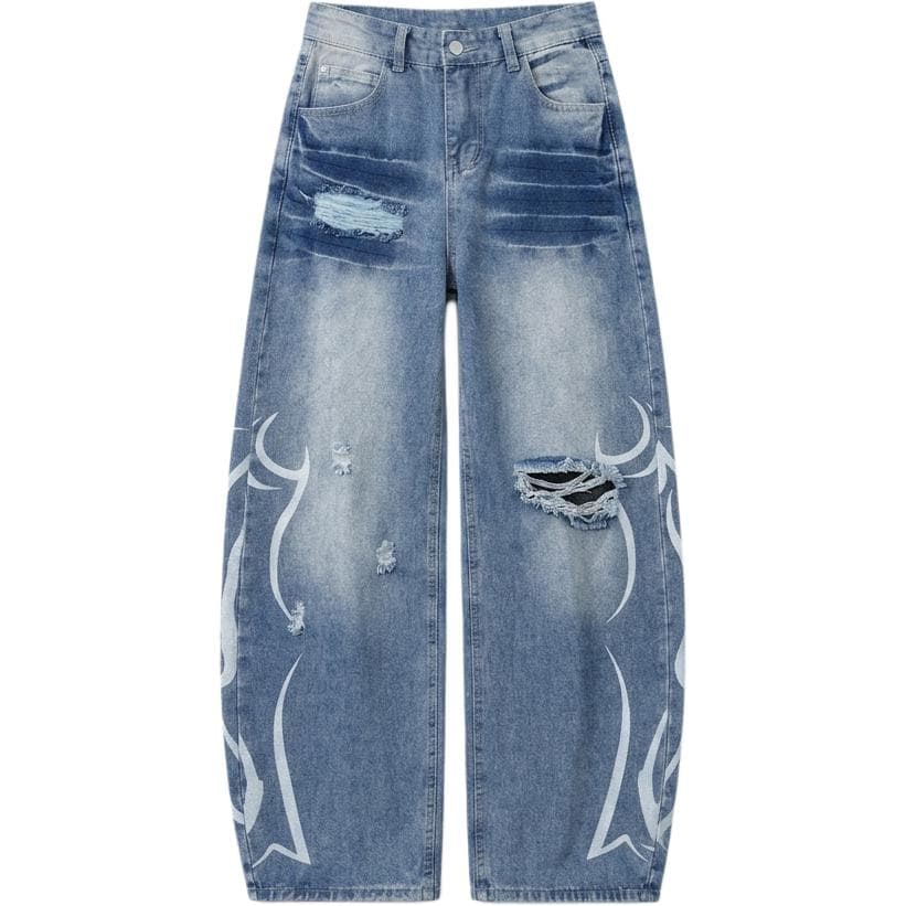 Штаны BOBBY ABLEY Blue Unisex Jeans - изображение 1