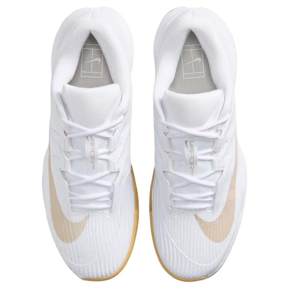 Кроссовки для тенниса Nike Vapor Pro 3 Теннисные кроссовки Низкий топ Белый PEAK Белый Льняная ткань Светло-коричневый Мужской - изображение 4