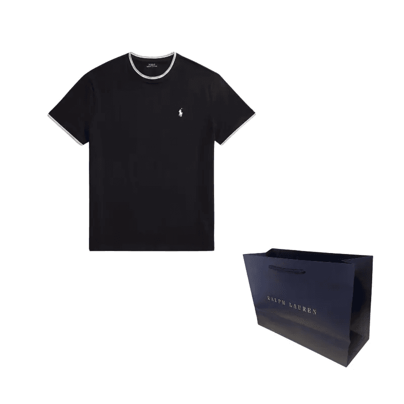 Футболка Polo Ralph Lauren T-Рубашка Классическая Версия Мужская Черная - изображение 2