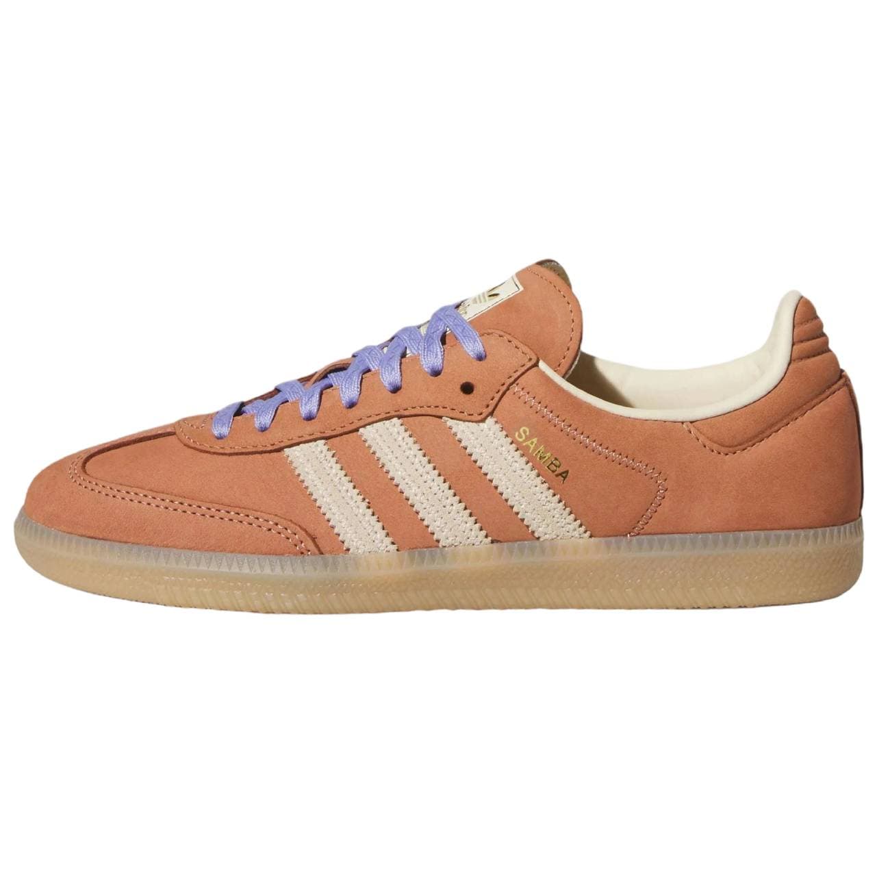 Кроссовки Adidas Originals Samba OG Кеды немецкой армии (GAT) Глиняно-слоистый Теплый Ваниль Светло-фиолетовый Женские - изображение 1