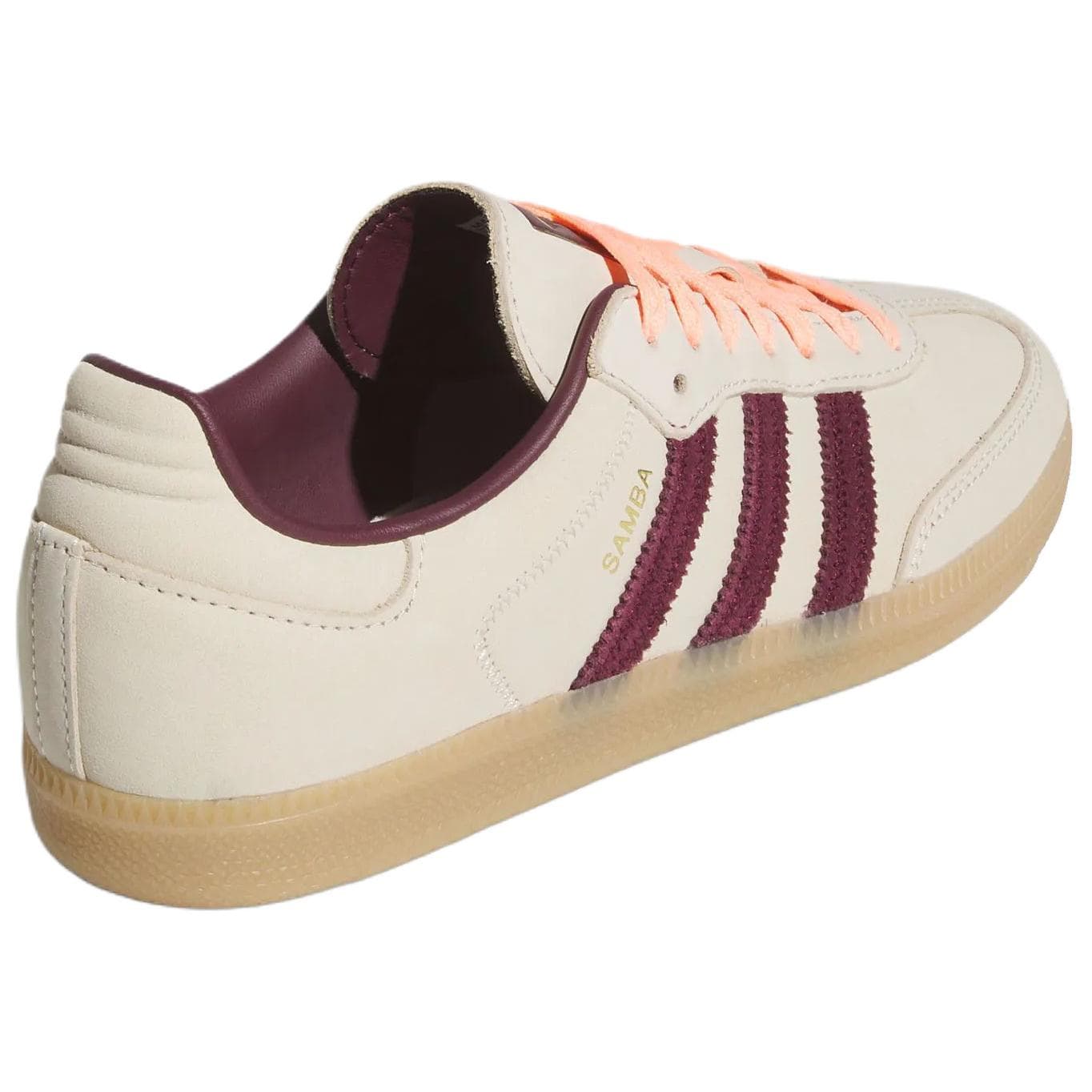 Кроссовки Adidas Originals Samba OG Кеды немецкой армии (GAT) Чудесный белый Темный красновато-фиолетовый Вихрь Неоново-красный Женские - изображение 4