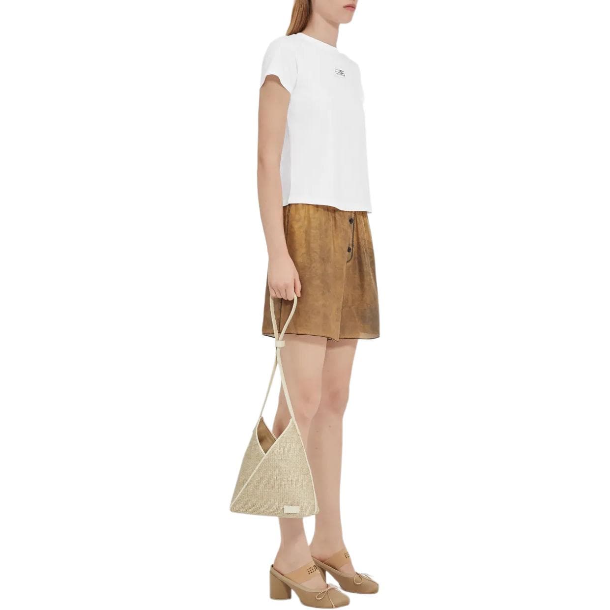 Футболка MM6 Maison Margiela T-рубашка Женская Чисто Белая - изображение 3