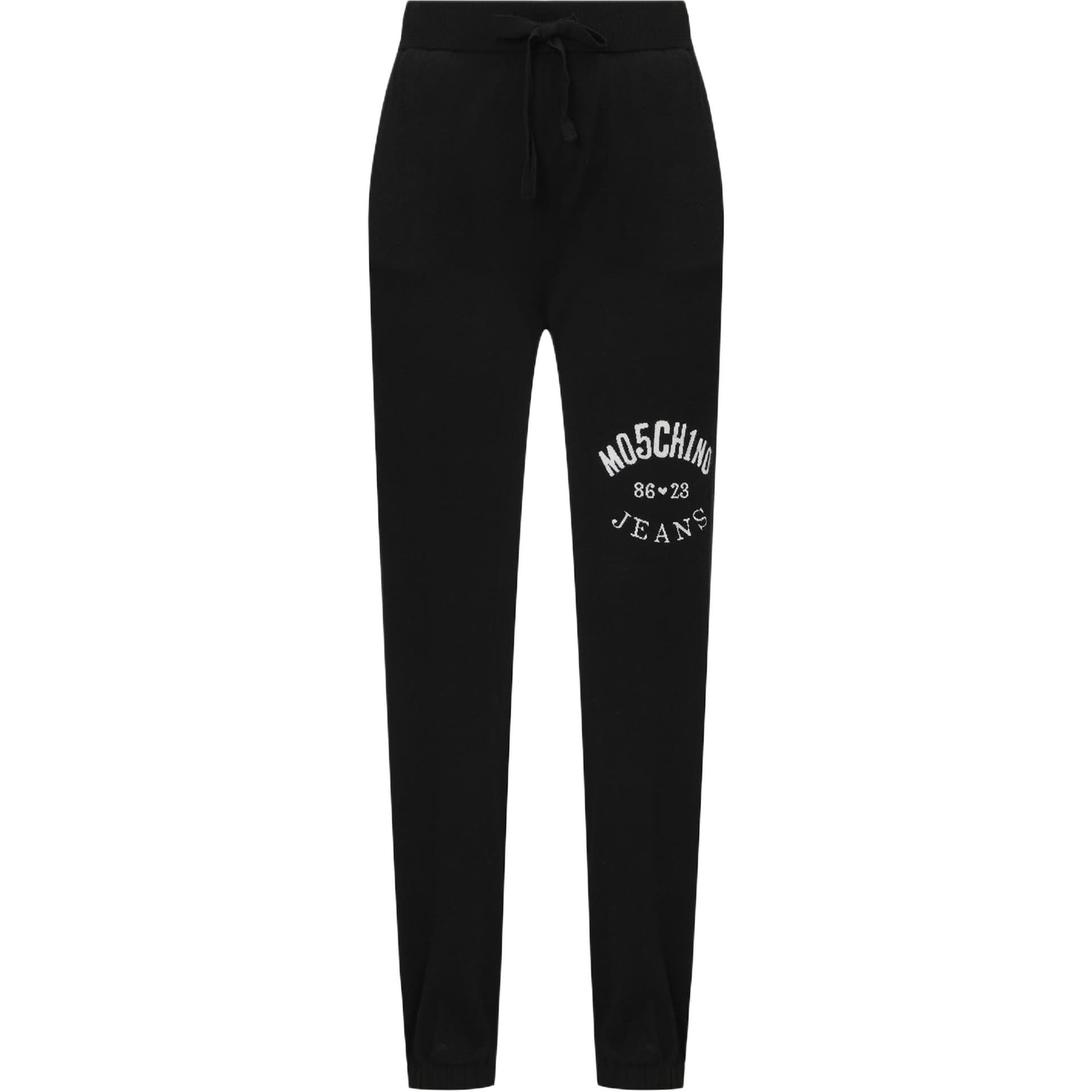 Штаны MOSCHINO Черные Женские Спортивные Трикотажные Штаны - изображение 1