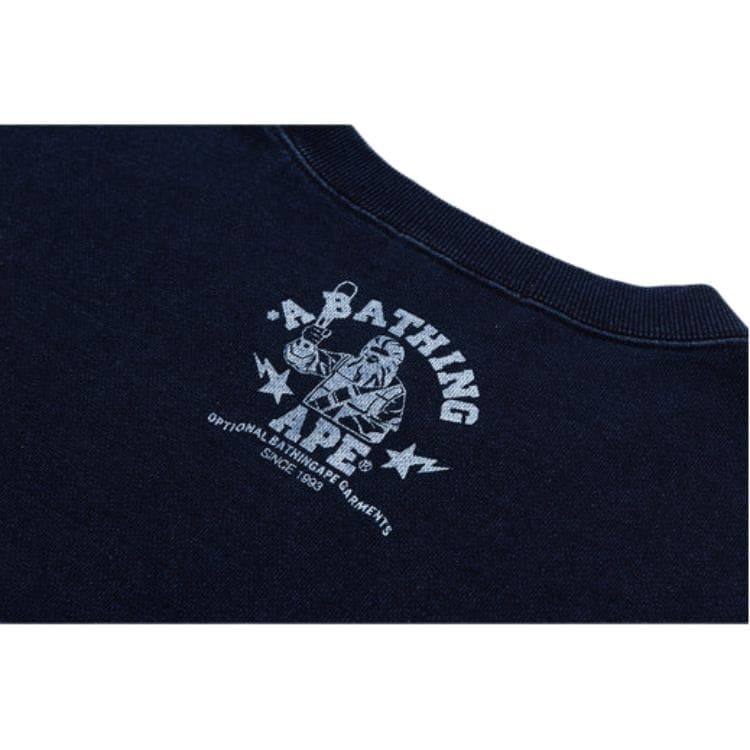 Худи A BATHING APE JAPAN DENIM Индиго Унисекс Толстовка - изображение 4
