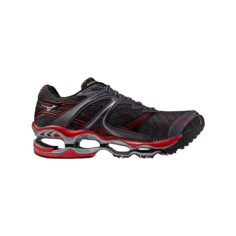 Кроссовки для бега Кроссовки для бега Mizuno Wave Prophecy 1 Низкий Топ Туманно-Серый Красный Черный Мужской - изображение 2