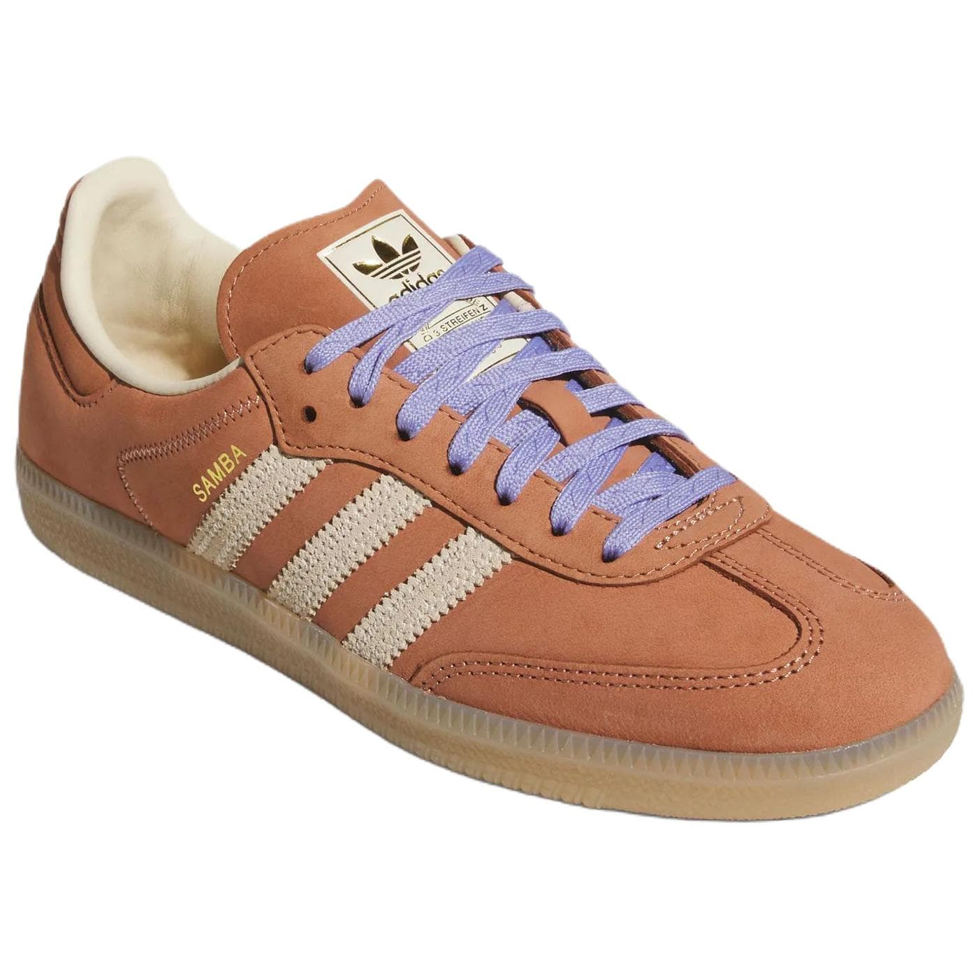 Кроссовки Adidas Originals Samba OG Кеды немецкой армии (GAT) Глиняно-слоистый Теплый Ваниль Светло-фиолетовый Женские - изображение 3