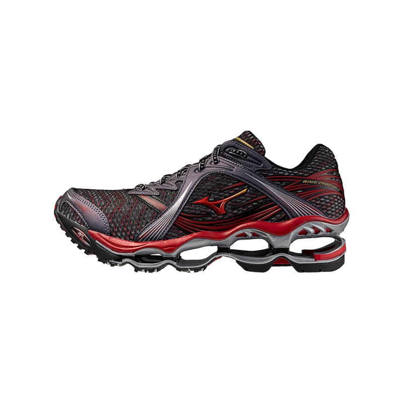 Кроссовки для бега Кроссовки для бега Mizuno Wave Prophecy 1 Низкий Топ Туманно-Серый Красный Черный Мужской - изображение 1