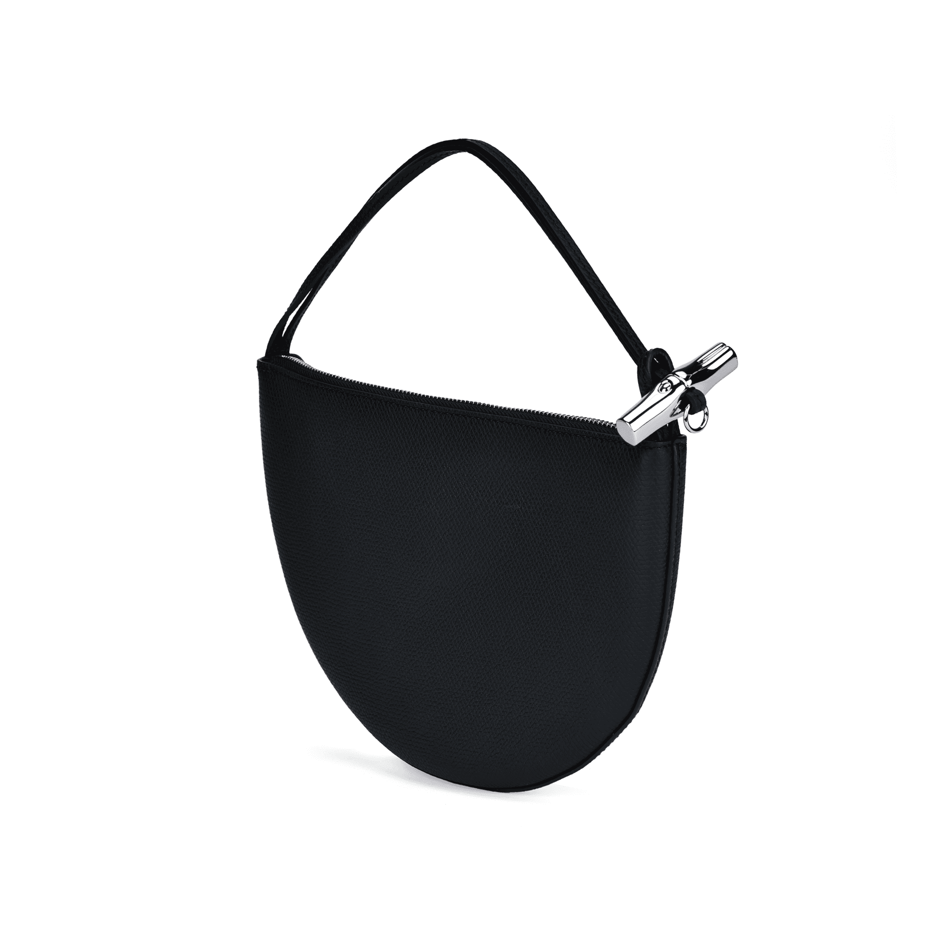 Мини-сумка LONGCHAMP Le Roseau Коровья кожа Сумка Женская Черная - изображение 2