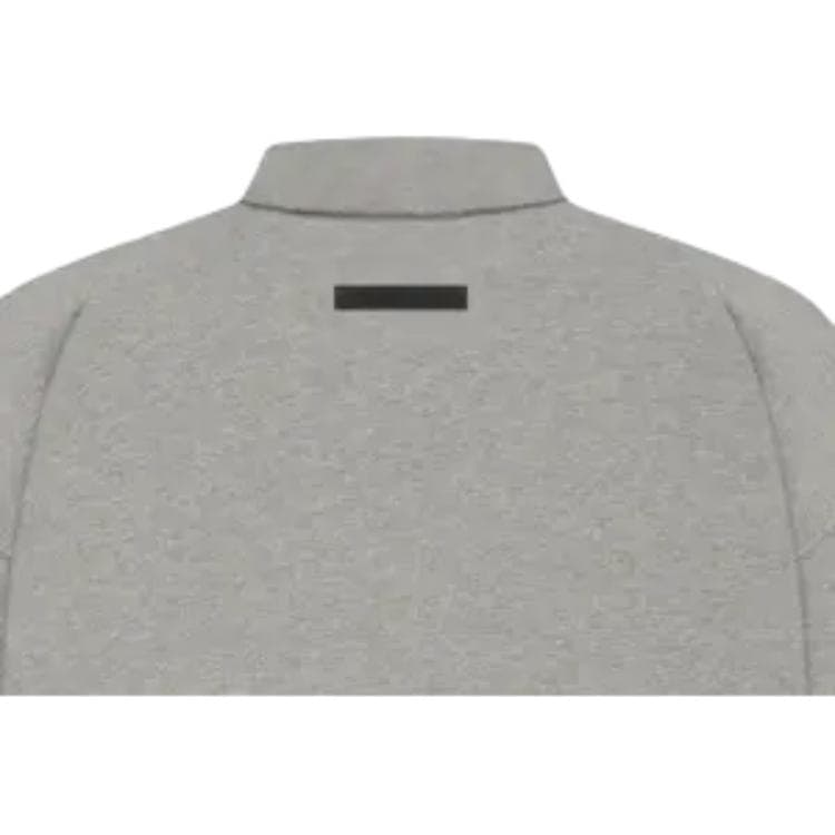 Кофта Fear of God Essentials SS21 Long Sleeve French Terry Polo Dark Heather Oatmeal Polo - изображение 2