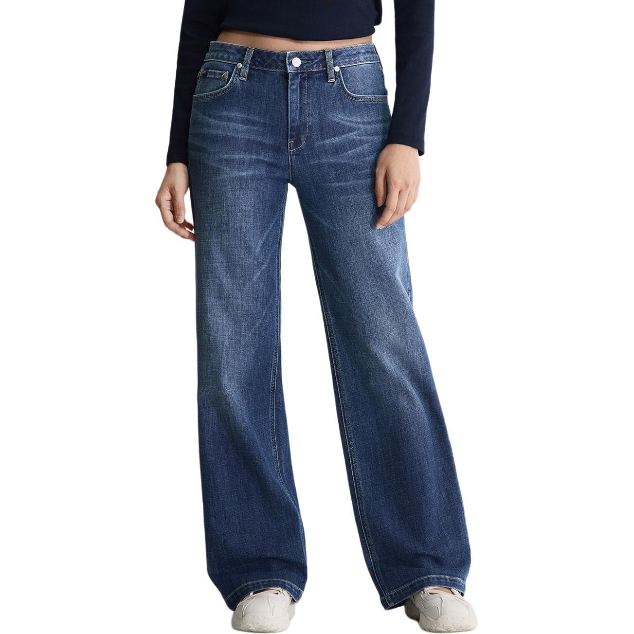 Джинсы Lee Medium Dark Blue Women's Jeans Ли Мид Темно-Синий Женские Джинсы - изображение 2