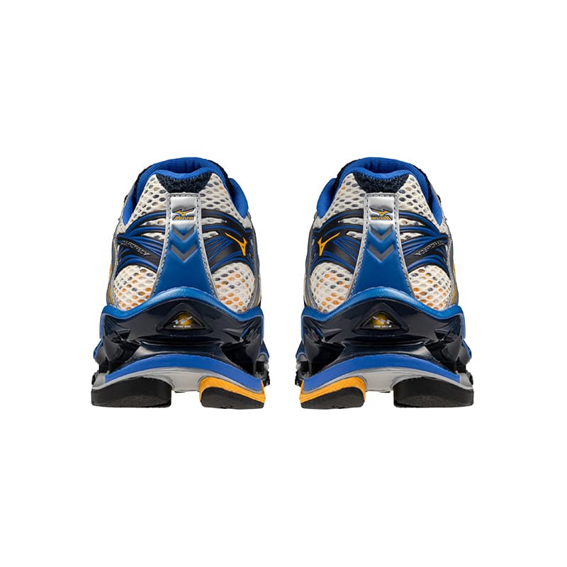 Кроссовки для бега Mizuno Wave Prophecy 1 Беговые кроссовки Низкий Топ Золото Розовый Синий Мужской - изображение 4