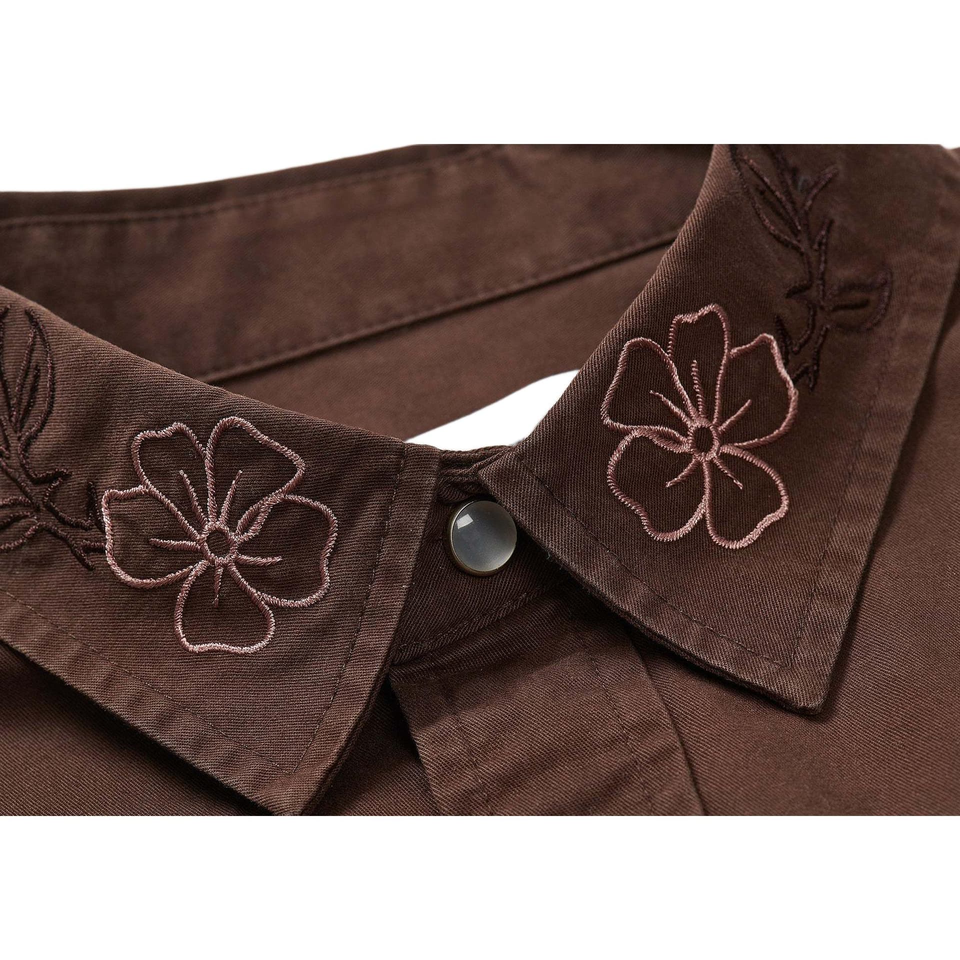 Рубашка PALACE SS24 FLEXUS SHIRT NICE BROWN - изображение 3