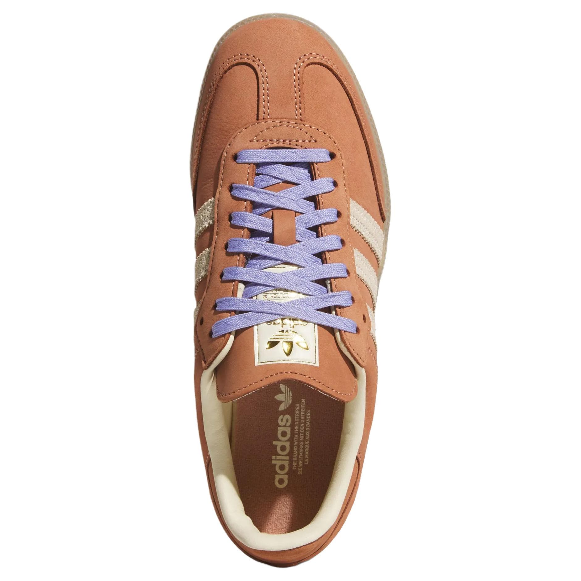 Кроссовки Adidas Originals Samba OG Кеды немецкой армии (GAT) Глиняно-слоистый Теплый Ваниль Светло-фиолетовый Женские - изображение 5