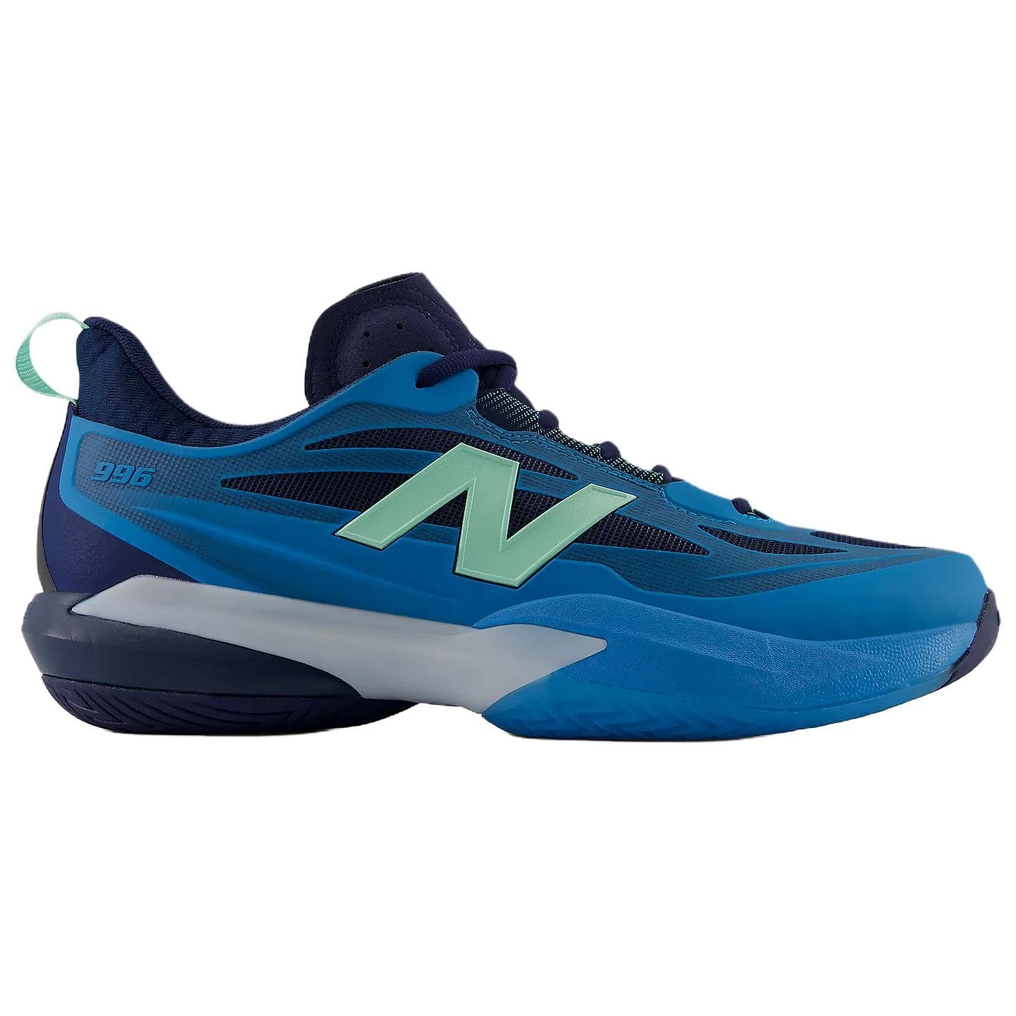 Кроссовки для тенниса New Balance NB FuelCell 996v7 Теннисные Кроссовки Низкий Топ Морской Синий И Яркий Мятно-Зеленый Мужской - изображение 2