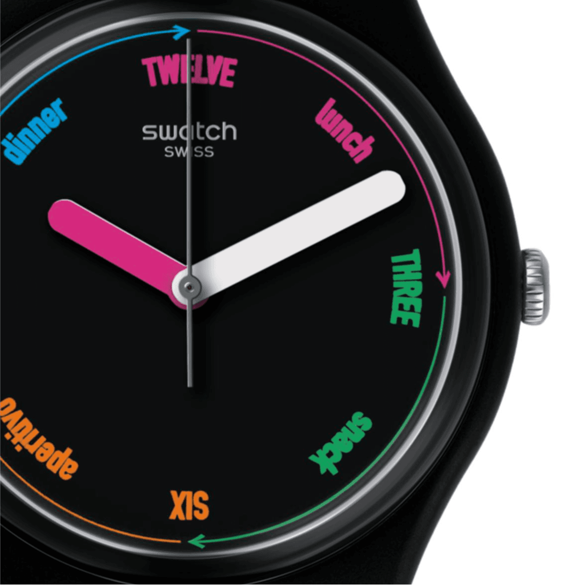 Часы Swatch Quartz Механизм Женские часы 34 мм Черный - изображение 4