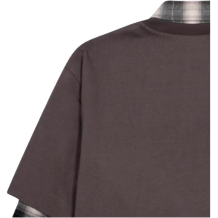 Рубашка WE11DONE Charcoal Check Layered Shirt - изображение 5