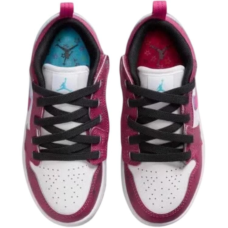 Кроссовки для баскетбола Jordan Air Jordan 1 Детские баскетбольные кроссовки Low Топ Белый Красный Розовый Kids - изображение 4