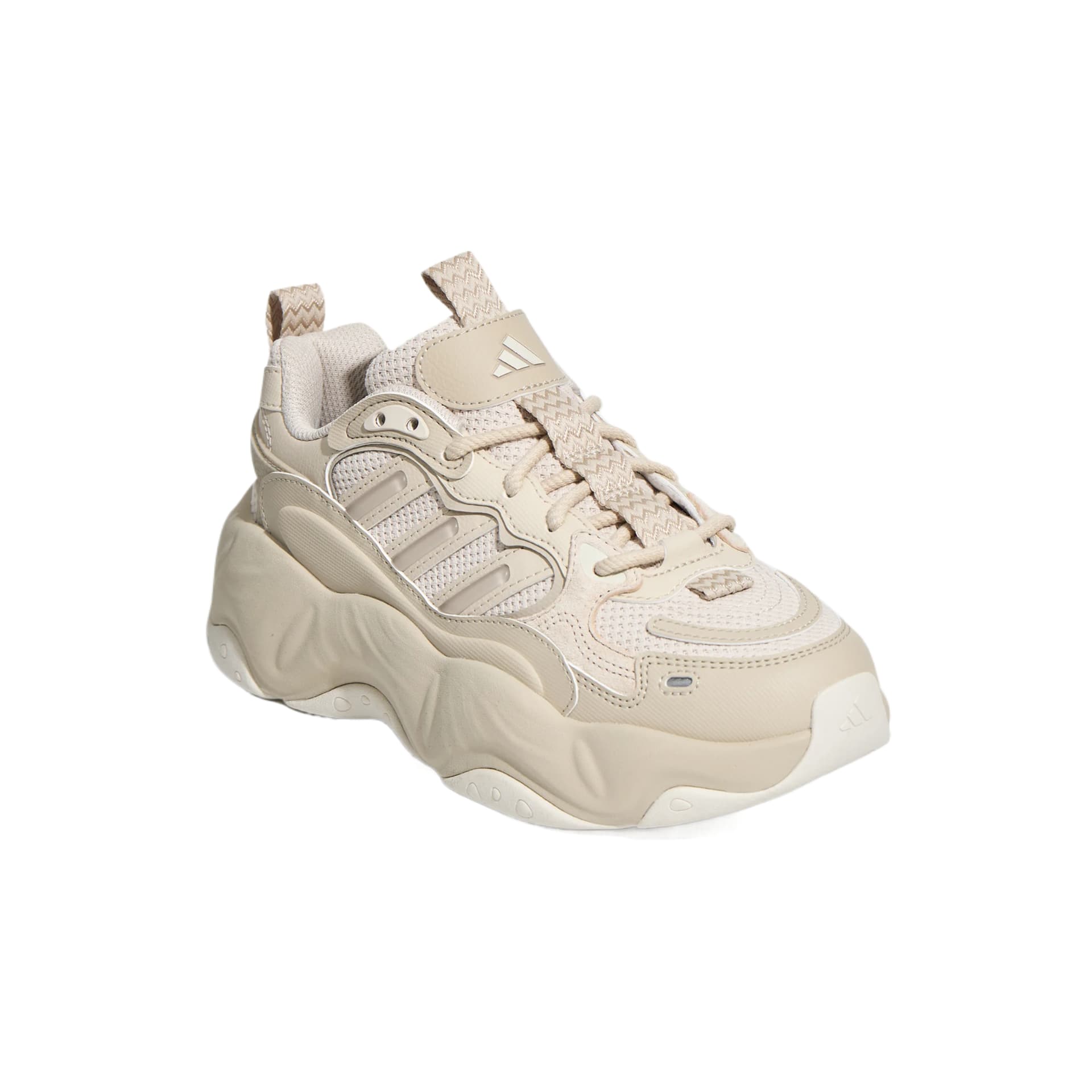 Кроссовки Adidas Vallina массивные кроссовки Low Топ Бокситовый коричневый Хаки коричневый Льняная ткань Кристальный Коричневый Женские - изображение 3