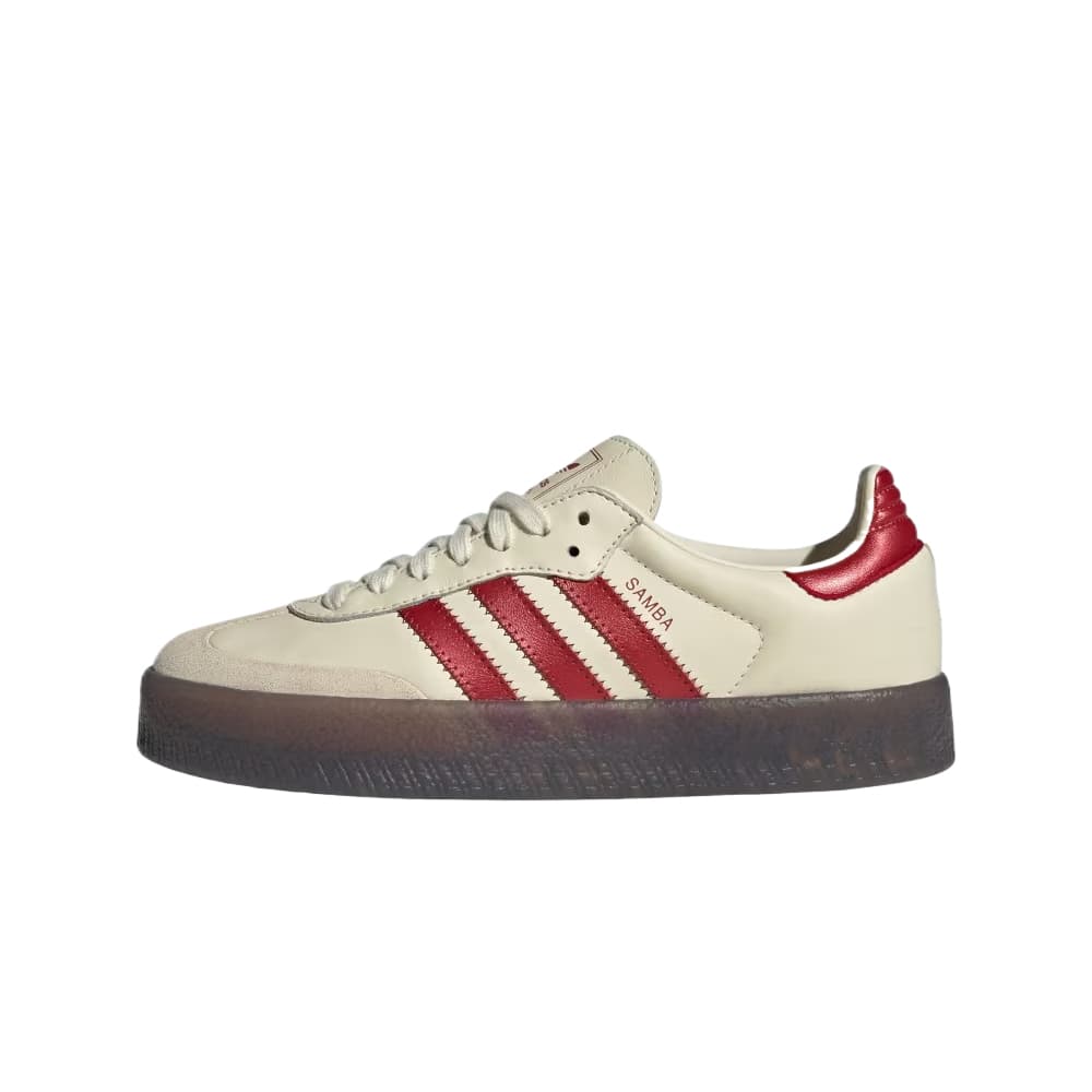 Кроссовки Adidas Originals SAMBAE Повседневная обувь Low Топ Кремово-белый Победа Красный Тень Красный Женские - изображение 1