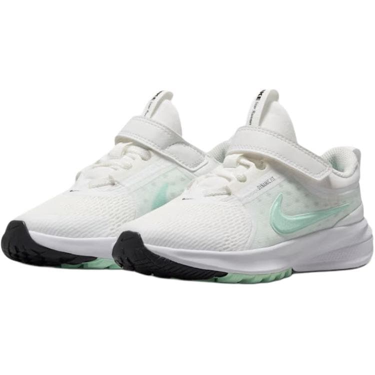 Кроссовки Nike Star Runner 5 Детские беговые кроссовки Low Топ PEAK Белый Черный Светло-зеленый Арктический зеленый Kids - изображение 3