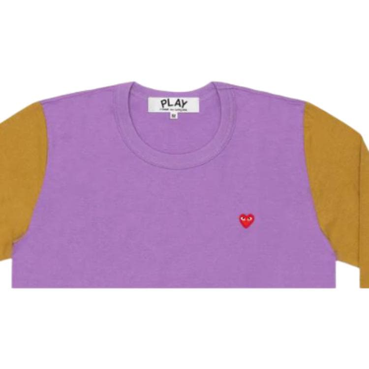 Футболка CDG Play SS22 Bi-Colour T-Shirt PurpleMustard T - изображение 4