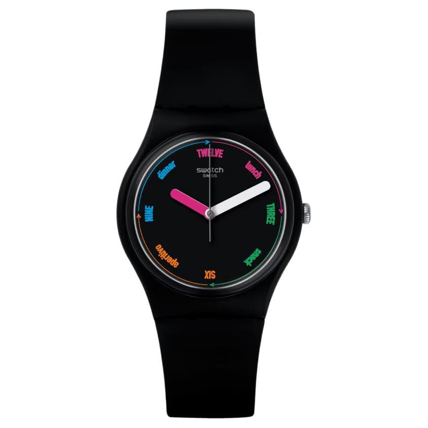 Часы Swatch Quartz Механизм Женские часы 34 мм Черный - изображение 3