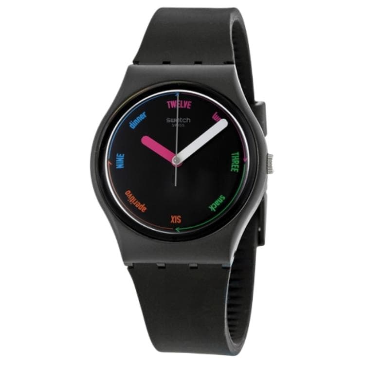 Часы Swatch Quartz Механизм Женские часы 34 мм Черный - изображение 2