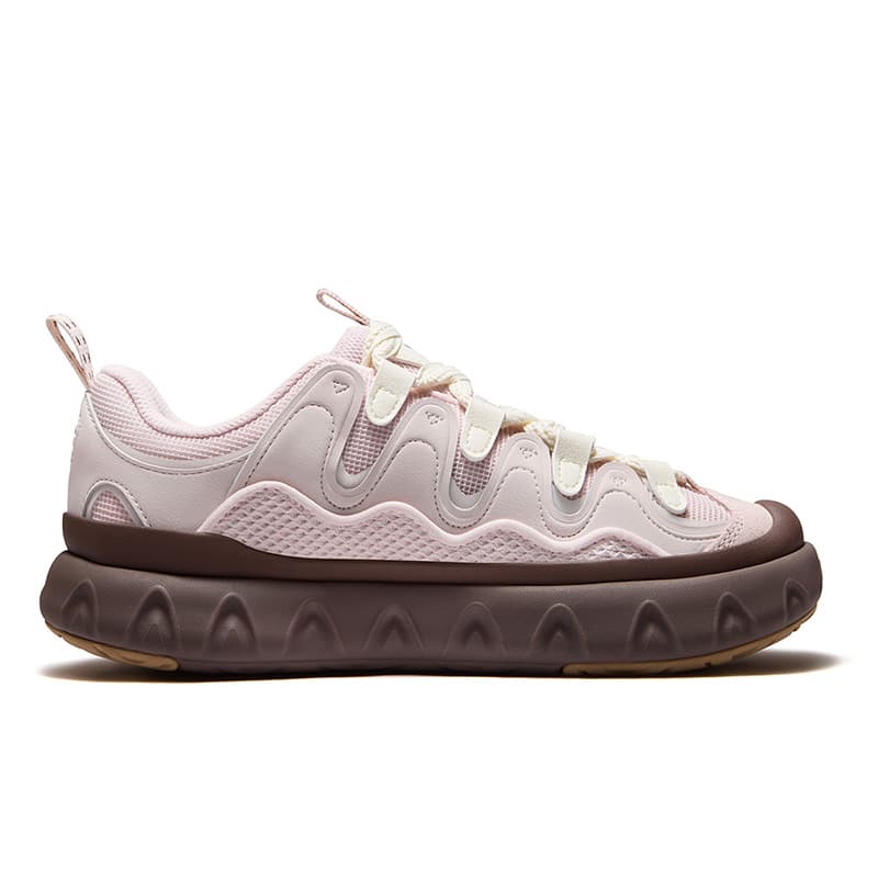 Кроссовки FILA FUSION PISA FLAT Cone Shoes Лоу-топы Скейтборд Обувь Женские Светло-фиолетовый Розовый Кремово-белый - изображение 2