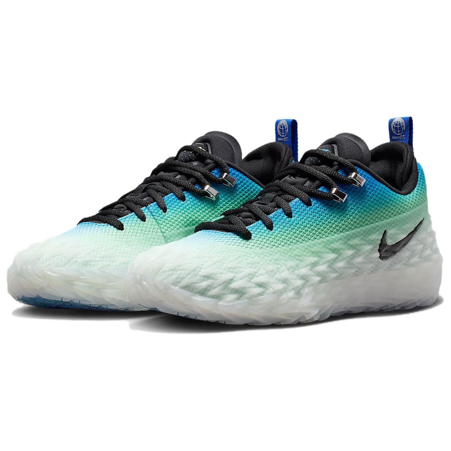 Кроссовки для баскетбола NIKE S.T. Charge Баскетбольные кроссовки Low Топ Белый синий зеленый Мужской - изображение 3