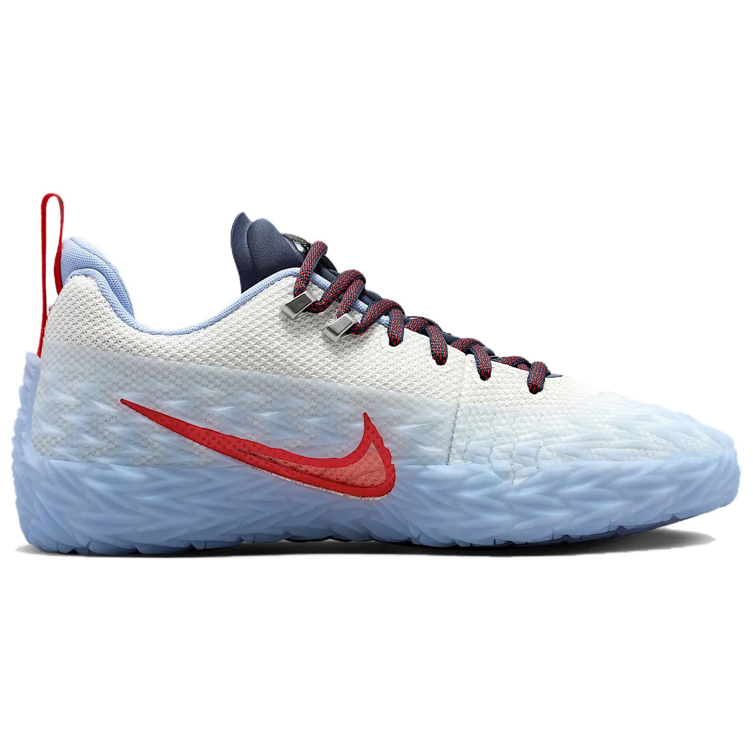 Кроссовки для баскетбола Nike S.T. Charge Отскок Сцепление Низкие Баскетбольные Кроссовки Мужские Белые Синие - изображение 2