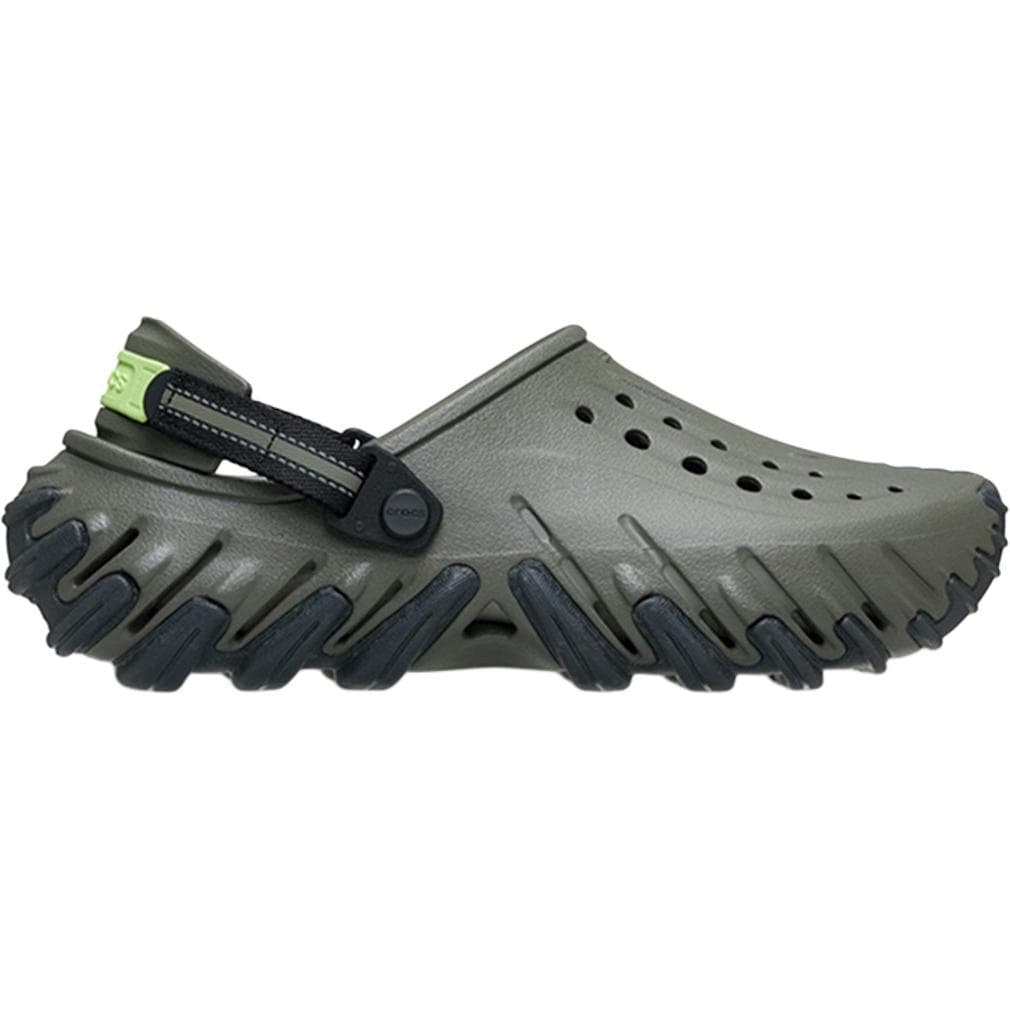 Сабо CROCS ECHO RO S2C Резиновые сандалии из материала Crocs унисекс серый оливковый - изображение 2