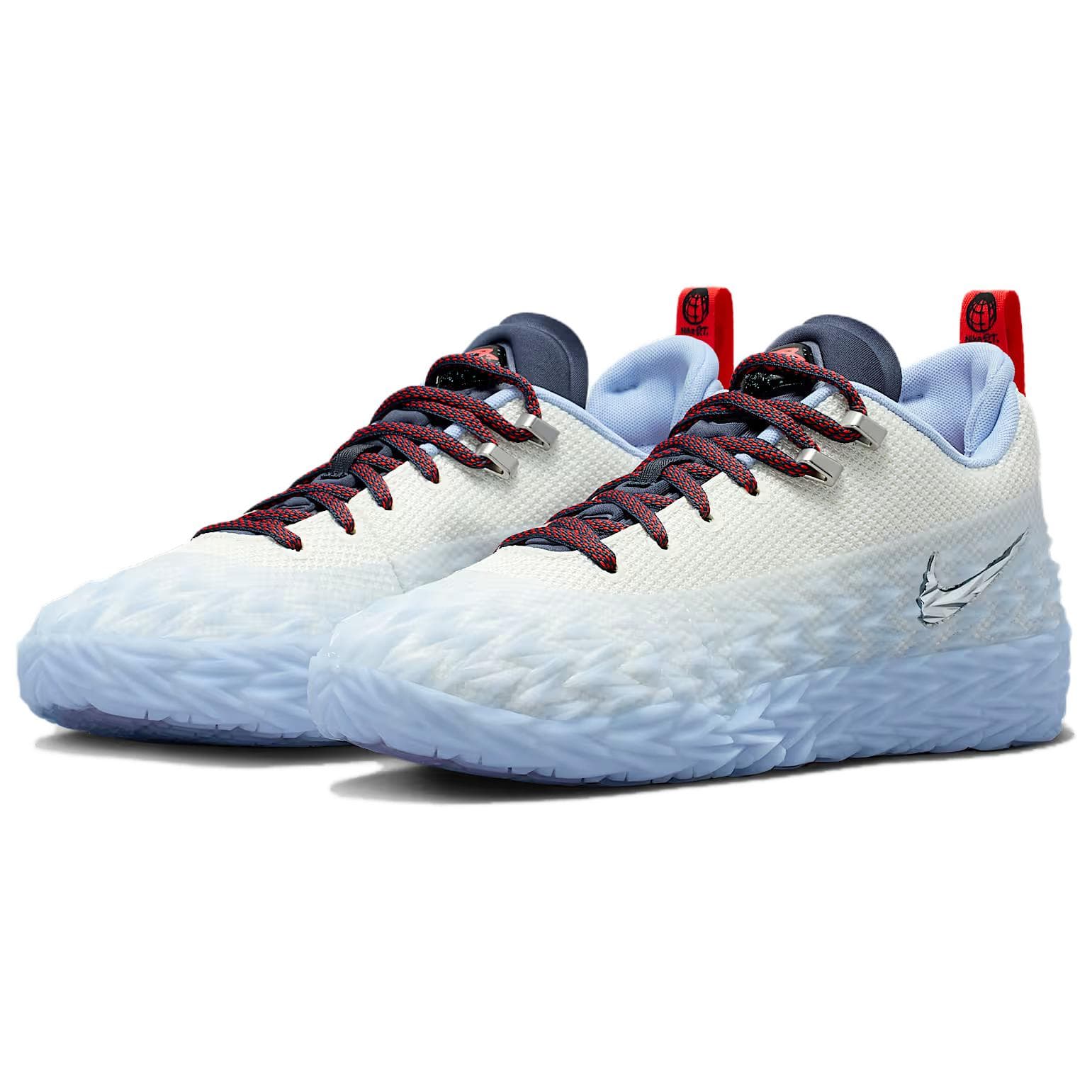 Кроссовки для баскетбола Nike S.T. Charge Отскок Сцепление Низкие Баскетбольные Кроссовки Мужские Белые Синие - изображение 3