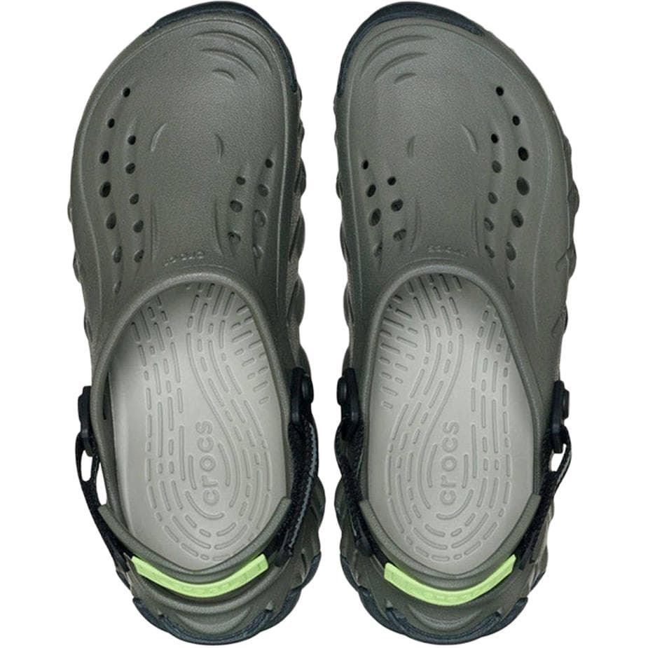 Сабо CROCS ECHO RO S2C Резиновые сандалии из материала Crocs унисекс серый оливковый - изображение 3