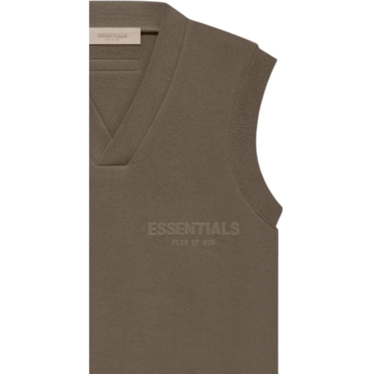 Fear of God Essentials FW22 Womens V Neck Vest Wood LogoV - изображение 3