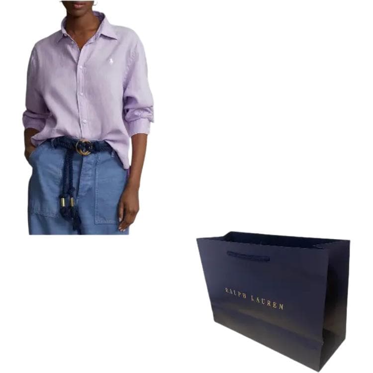 Блузка Polo Ralph Lauren Фиолетовые Женские Рубашки - изображение 2