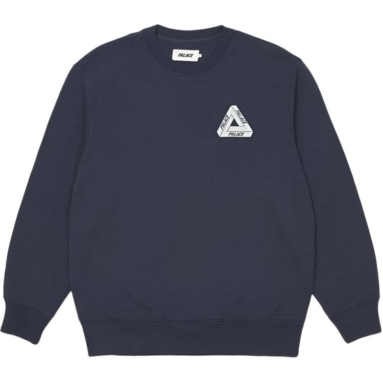 Худи PALACE FW21 Slub Crew Navy Logo - изображение 2