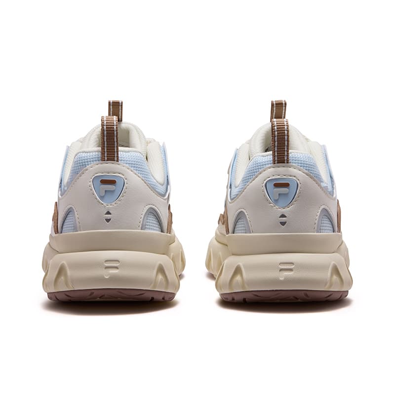 Кроссовки FILA FUSION PISA FLAT Cone Shoes Лоу-топы Скейтборд Обувь Женские Кремово-белый Melted Ледяной синий - изображение 5