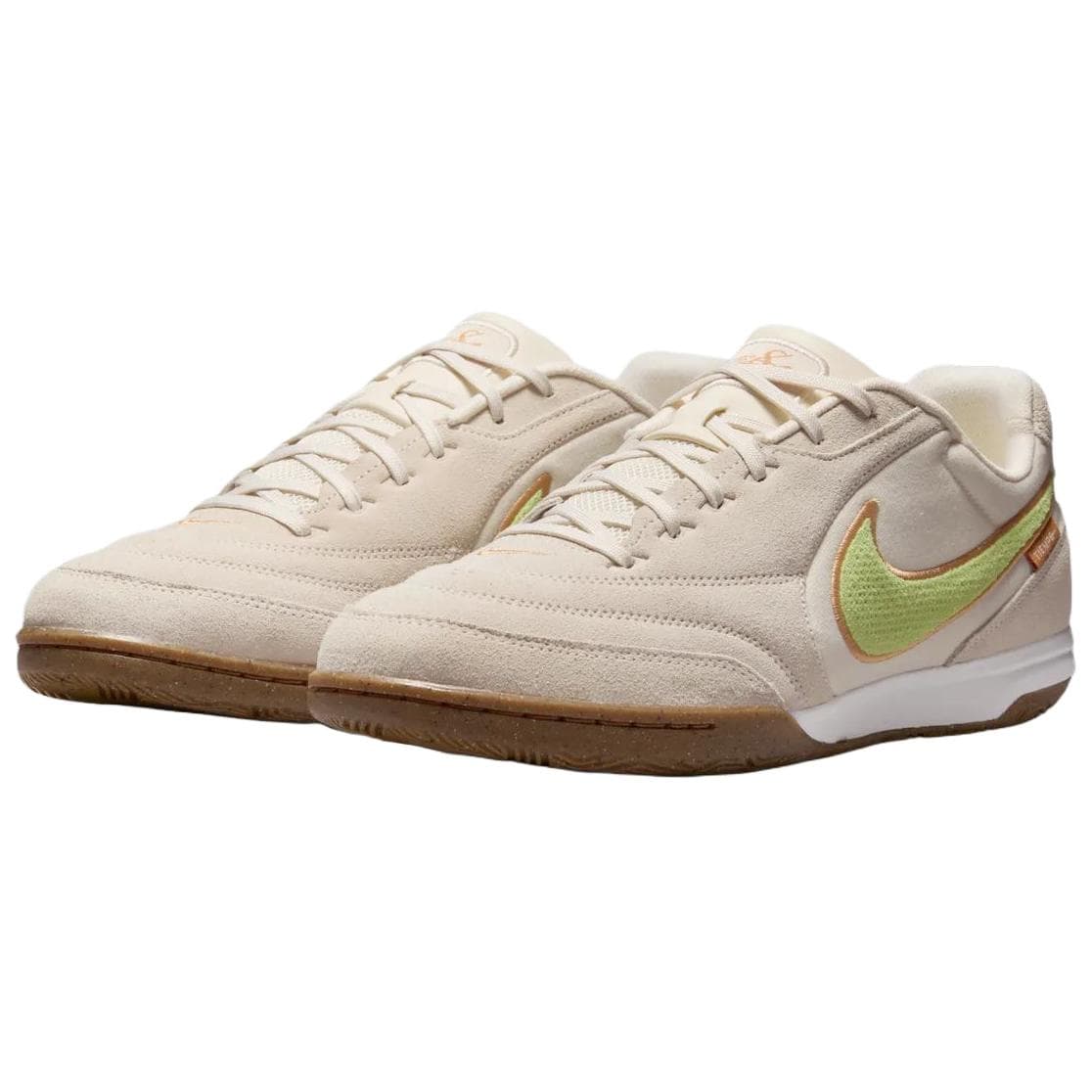 Кроссовки для футбола NIKE Tiempo Streetgato Футбольные бутсы Low Топ Светло-бежевый Зелёный Унисекс - изображение 3
