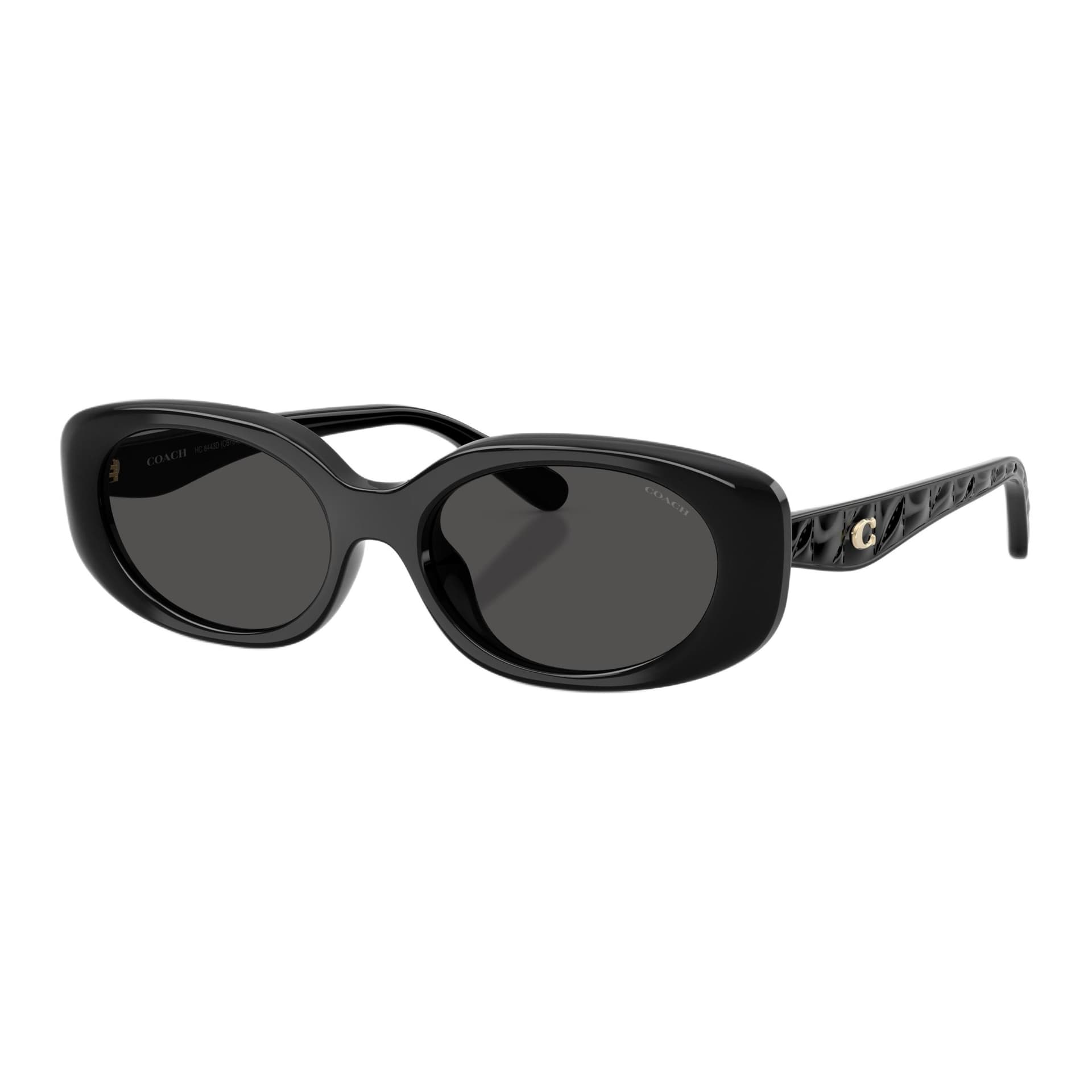 Солнцезащитные очки COACH Литьевые Окуляры OVAL SUNGLASSES Унисекс Черные - изображение 3