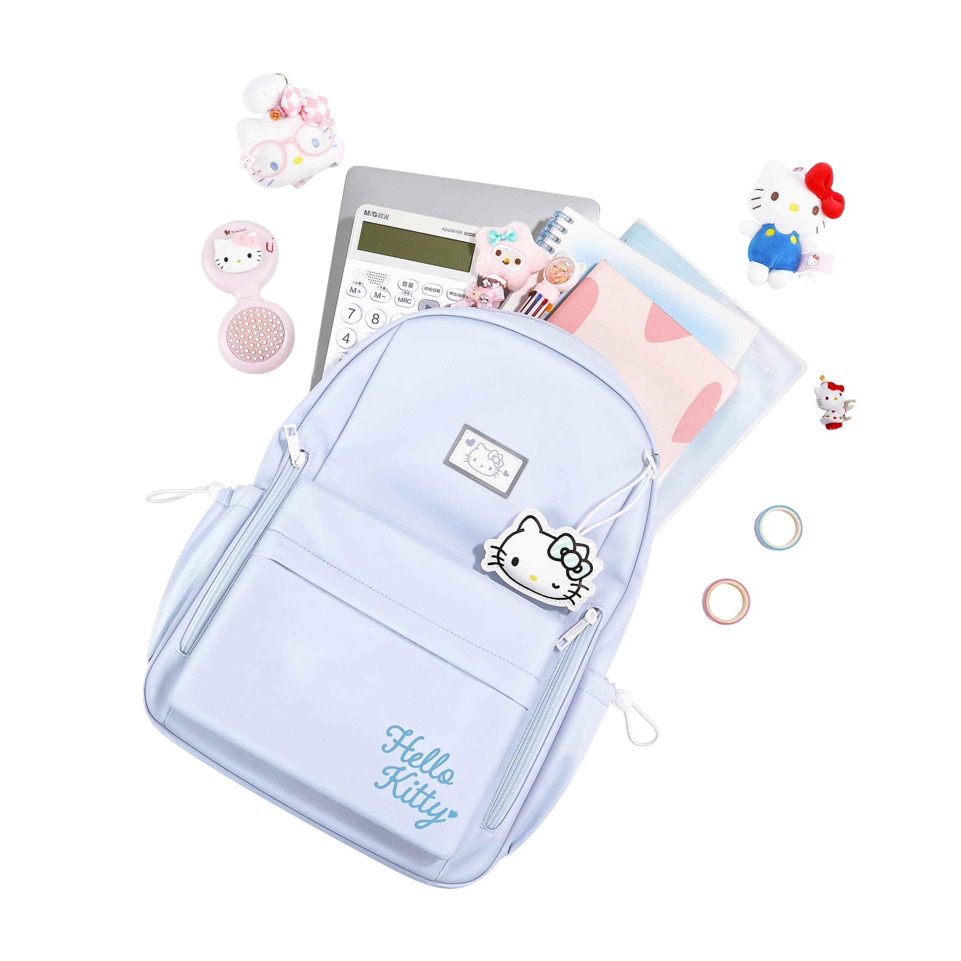 Рюкзак Санрио Hello Kitty Полиэстеровый Рюкзак Стандартный (Standard) Женский Пыльный Ледяной Синий - изображение 7