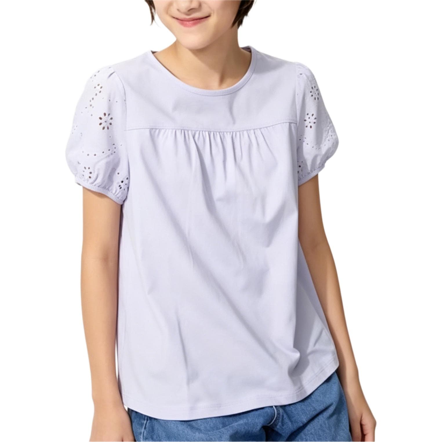 Футболка UNIQLO Светло-фиолетовые детские футболки T - изображение 1