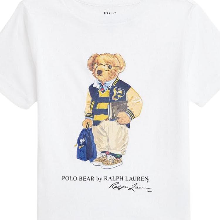 Футболка Polo Ralph Lauren Polo Bear Белый Kids T-рубашки - изображение 2